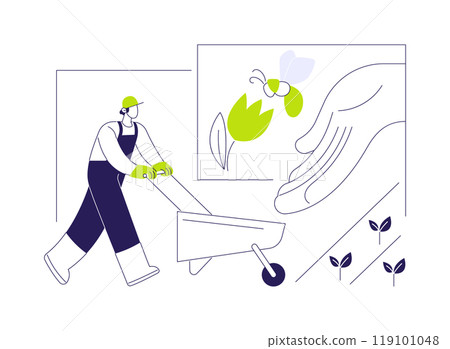 Biodiversity conservation abstract concept vector illustration. 119101048