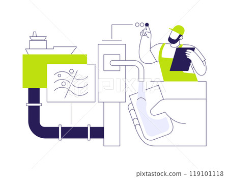 Water desalination abstract concept vector illustration. Water desalination abstract concept vector illustration. 119101118