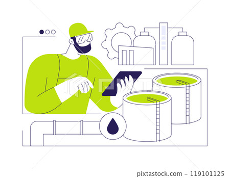 Sewage treatment abstract concept vector illustration. 119101125