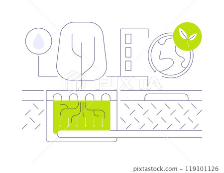 Biofiltration abstract concept vector illustration. 119101126