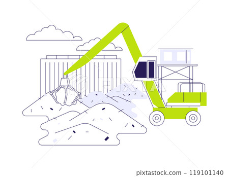 Loading waste abstract concept vector illustration. 119101140
