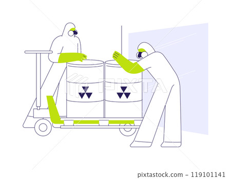 Nuclear waste abstract concept vector illustration. 119101141