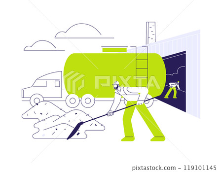 Waste transportation abstract concept vector illustration. 119101145