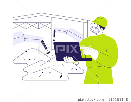 Waste management expert abstract concept vector illustration. Waste management expert abstract concept vector illustration. 119101148