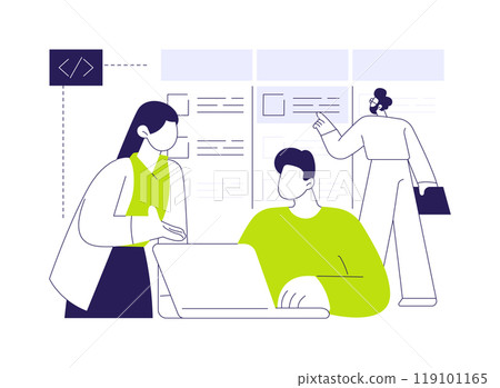 Agile project management abstract concept vector illustration. 119101165