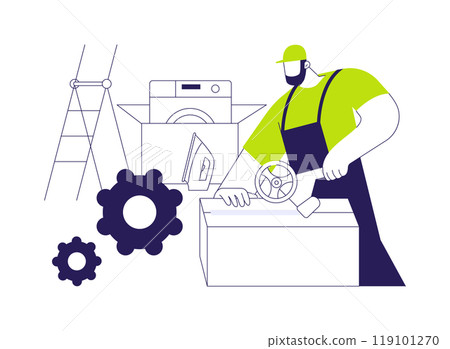 Packing belongings abstract concept vector illustration. Packing belongings abstract concept vector illustration. 119101270