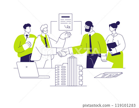 Investing in real estate abstract concept vector illustration. 119101283