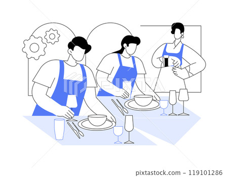Caterer isolated cartoon vector illustrations. Caterer isolated cartoon vector illustrations. 119101286