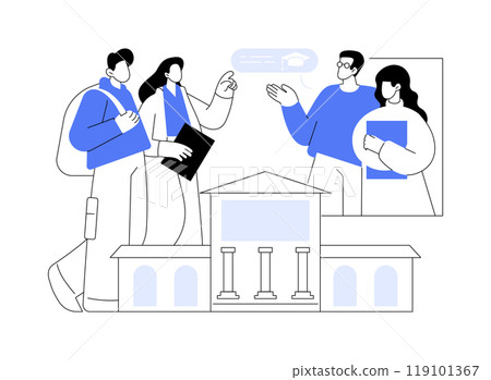 Sharing impressions isolated cartoon vector illustrations. 119101367