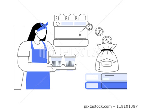 Student job isolated cartoon vector illustrations. 119101387