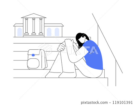 Missing friends isolated cartoon vector illustrations. 119101391