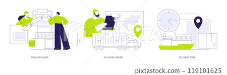 Third-party logistics abstract concept vector illustrations. Third-party logistics abstract concept vector illustrations. 119101625