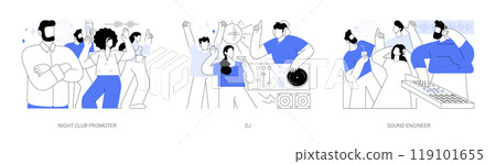 Club management isolated cartoon vector illustrations se 119101655