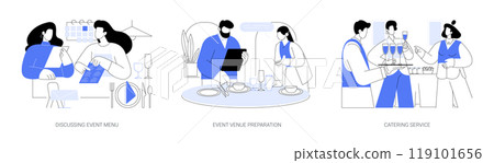 Catering service isolated cartoon vector illustrations se Catering service isolated cartoon vector illustrations se 119101656