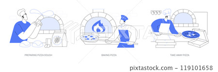 Pizzeria isolated cartoon vector illustrations se 119101658