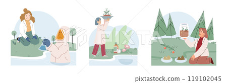 Scientist woman. Vector illustration. Scientific advancements have revolutionized healthcare and medicine Pharmacists are essential in ensuring safe and effective use medications Inventions Scientist woman. Vector illustration. Scientific advancements have revolutionized healthcare and medicine Pharmacists are essential in ensuring safe and effective use medications Inventions 119102045