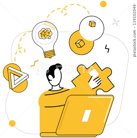 Logica vector illustration. Intellectual thinking and knowledge are dynamic winds steering ship ideas The tapestry achievement is woven from threads logica Breakthroughs transform into opportunities Logica vector illustration. Intellectual thinking and knowledge are dynamic winds steering ship ideas The tapestry achievement is woven from threads logica Breakthroughs transform into opportunities 119102049