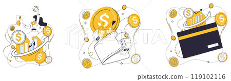 Investment vector illustration. Capital is fuel powers engine economic growth through strategic investment Success is sweet fruit harvested from tree strategic financial planning Economic progress 119102116