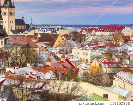 Evening view of Tallinn, Estonia / Tallinn, Estonia 119102508