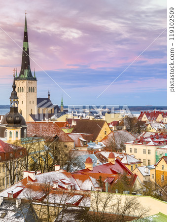 Evening view of Tallinn, Estonia / Tallinn, Estonia 119102509