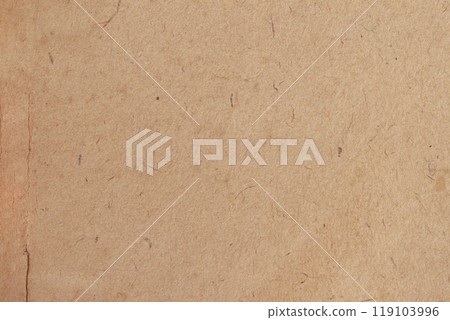 Rough textured brown paper with visible fibrous details, creating rustic and vintage aesthetic 119103996