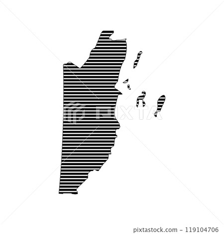 Belize Map Illustration Icon 119104706