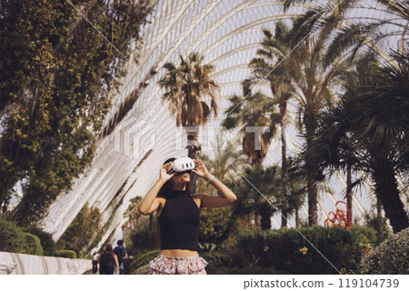 Immerse yourself in the experience of Virtual Reality set in a vibrant Tropical Environment 119104739