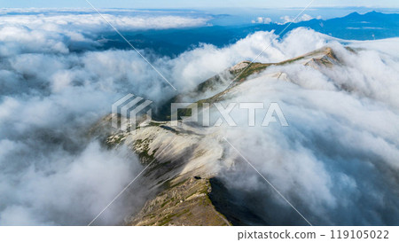 Drone view of the ridge of Mt. Shirouma 119105022