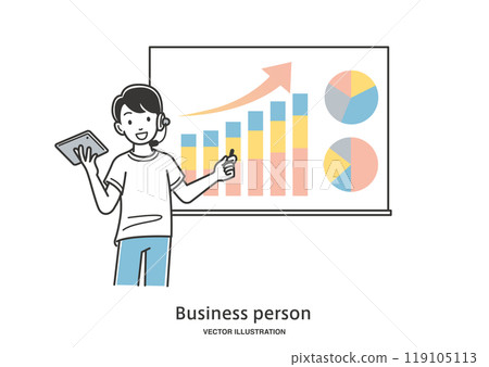Entrepreneur man giving a presentation 119105113
