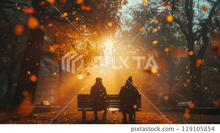 A family enjoying a picnic in the park on Parents Day medium shot 119105854