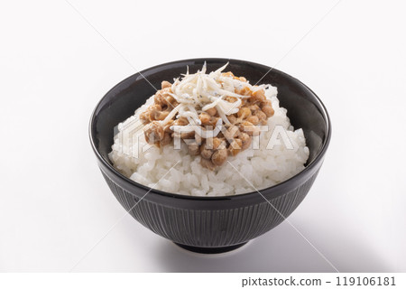 Natto and whitebait rice Natto and whitebait rice 119106181