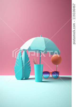 Generative AI. Summer holidays accessories.  119106467