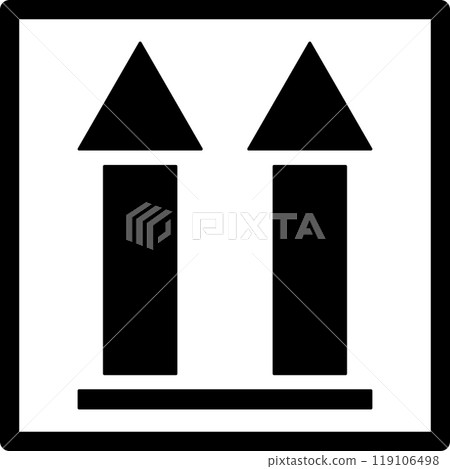 有關如何處理行李的說明的護理標記：“禁止水平堆疊，Tenchi Muyo” 119106498