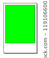 Green screen format photo frame with a little shadow 119106600