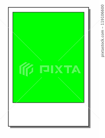Green screen format photo frame with a little shadow 119106600