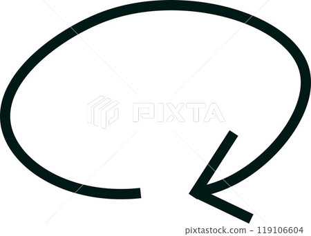 Black arrows flowing along a cycle Black arrows flowing along a cycle 119106604