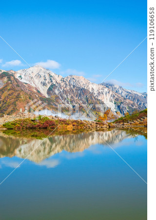 Autumn climbing of Mt. Karamatsu (Happoike Pond and the Hakuba Sanzan Mountains) Autumn climbing of Mt. Karamatsu (Happoike Pond and the Hakuba Sanzan Mountains) 119106658