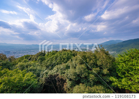 從將軍塚青龍殿大舞台眺望（京都府京都市山科區） 119108173