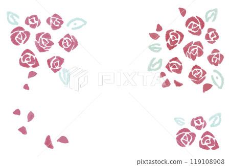 水彩風格玫瑰留言卡 119108908