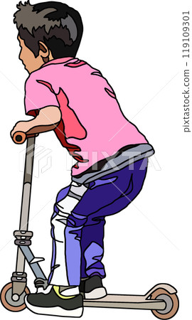 Anime style children illustration, transparent background 119109301