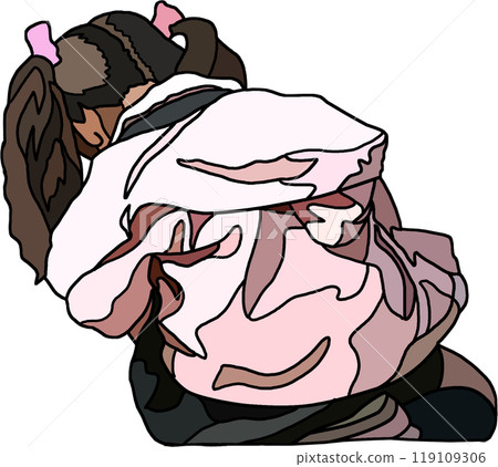 Anime style children illustration, transparent background 119109306