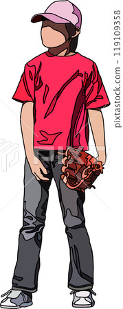 Anime style children illustration, transparent background 119109358