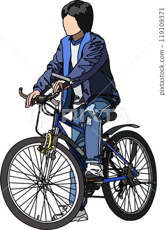 動漫風格兒童插畫,透明背景 動漫風格兒童插畫,透明背景 119109371