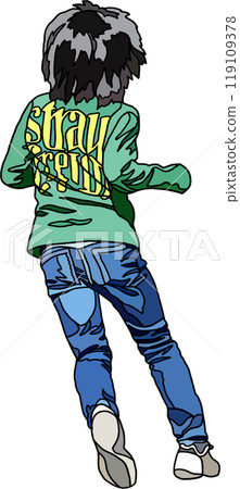 Anime style children illustration, transparent background 119109378