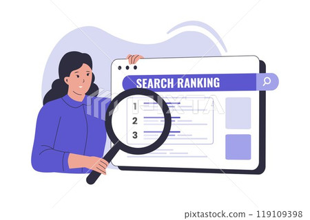 Seo ranking concept illustration 119109398