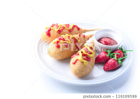 American dog fast food (white background) 119109599