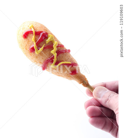 美國狗狗快餐(白色背景) 美國狗狗快餐(白色背景) 119109603