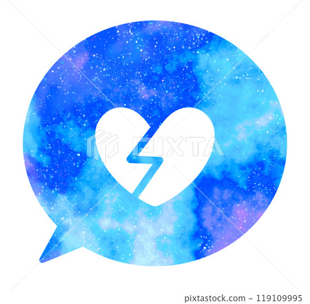 Marble starry sky | Cracked heart shape speech bubble Marble starry sky | Cracked heart shape speech bubble 119109995