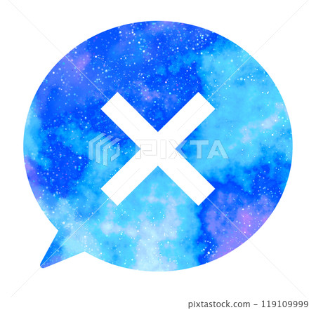 Marble starry sky | X mark speech bubble Marble starry sky | X mark speech bubble 119109999