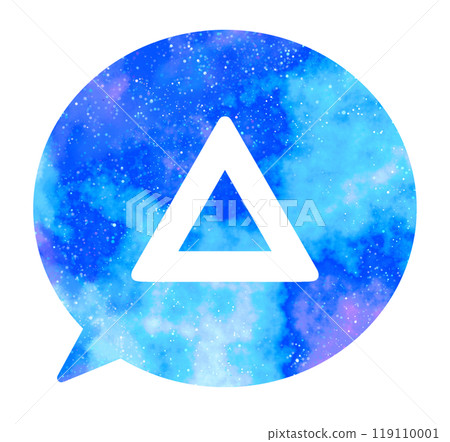 Marble starry sky | Triangle mark speech bubble Marble starry sky | Triangle mark speech bubble 119110001